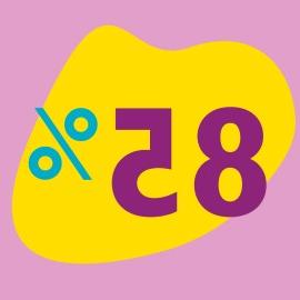 graphic of 85%